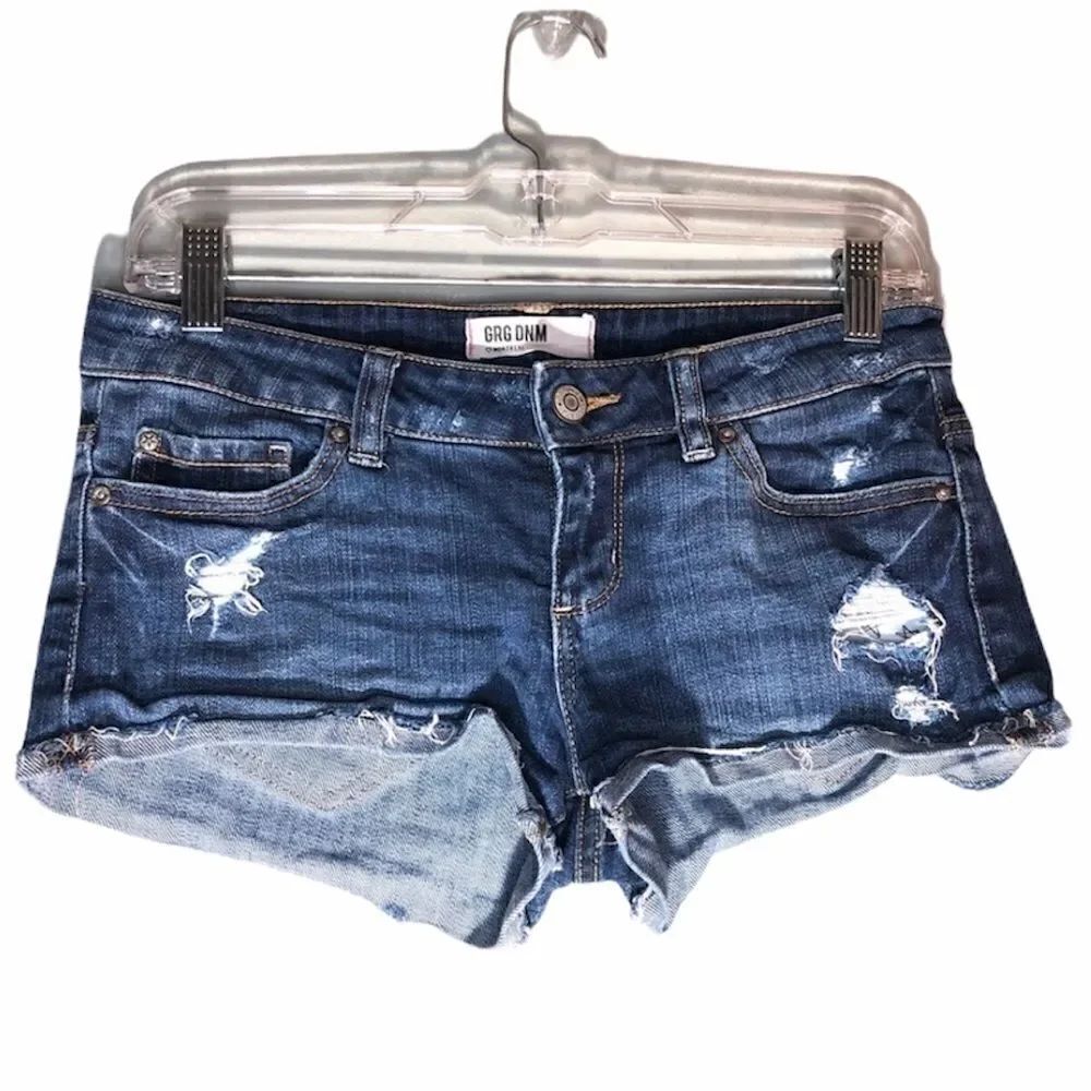 Garage denim stretch Montreal raw hem shorts jorts